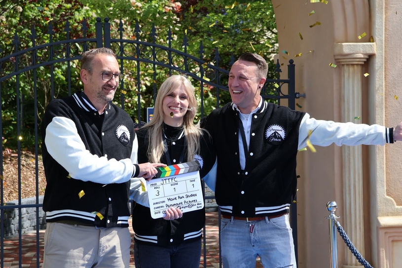 Movie Park-Geschäftsführer Thomas Backhaus, Marketing-Chefin Ann-Katrin Dölken und Creative Director Manuel Prossotowicz 