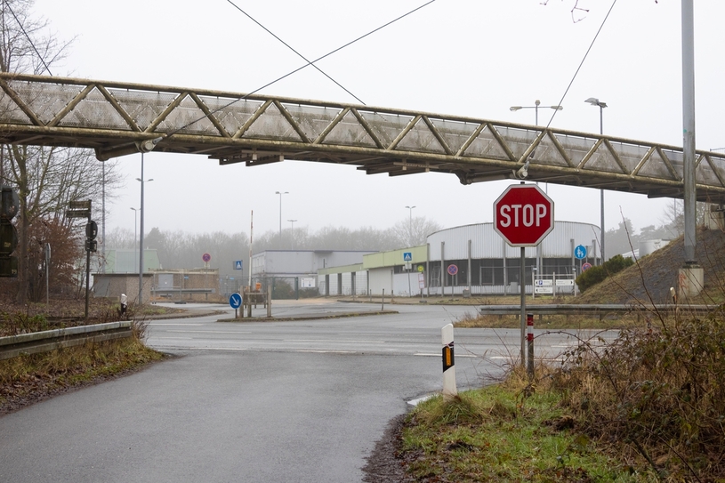 Die Fußgängerbrücke an Schacht 10 am Alten Postweg in Kirchhellen.