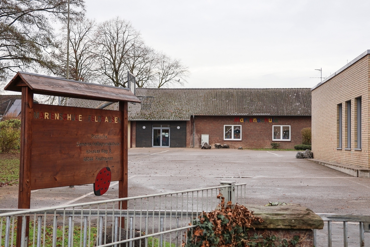 Der Schulhof der Marienschule in Kirchhellen-Feldhausen.