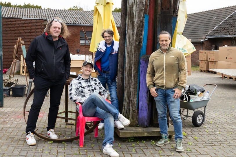 Die Veranstalter (v.l.) Carsten Breuer, Felix Amadeus Flick-Hofmann, Guido Hofmann und Ralf Opiol freuen sich auf zahlreiche Kunstfreunde.