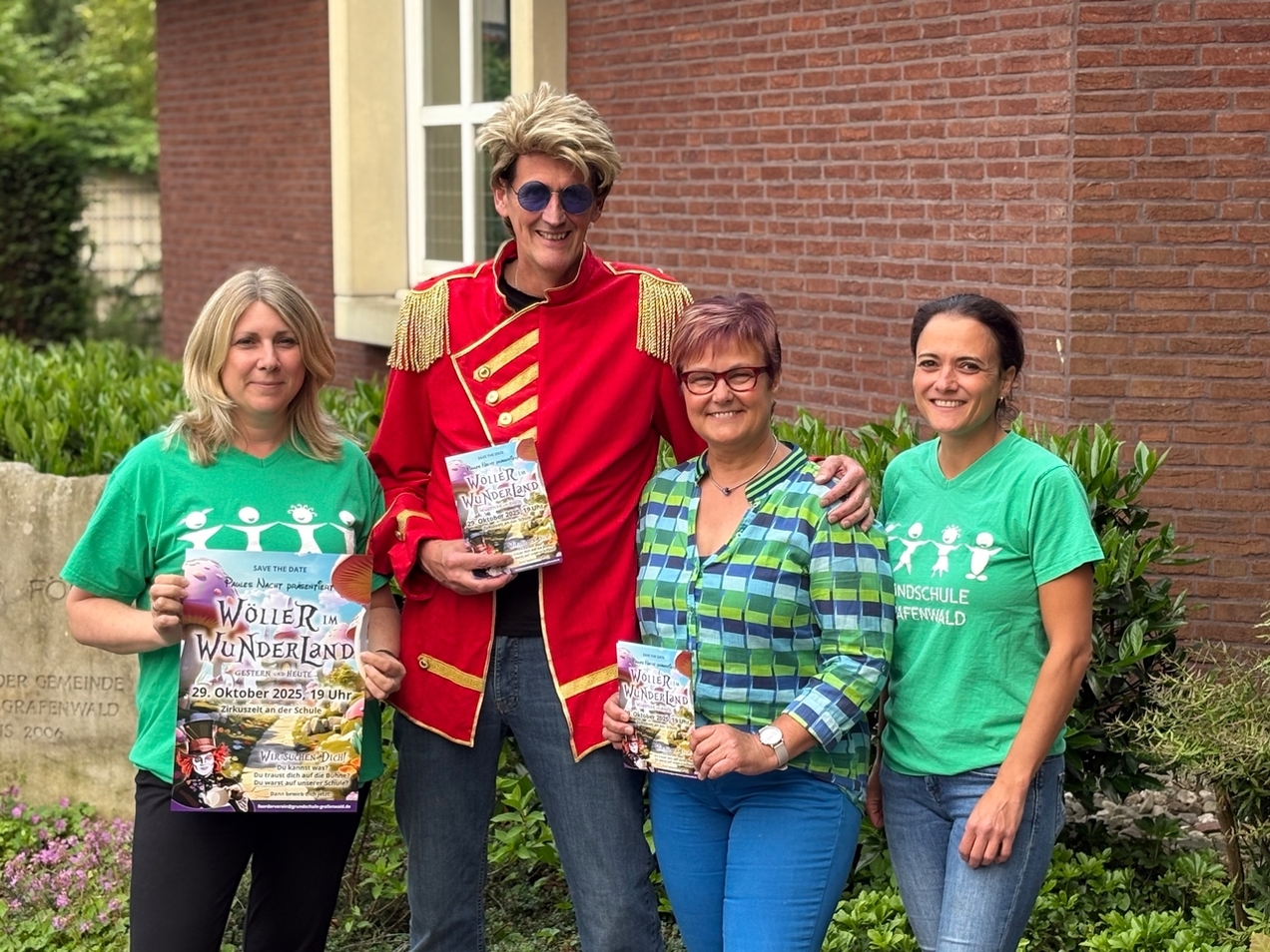 Der Förderverein der Grundschule Grafenwald und der lokale Karnevalsprinz Prinz Paul freuen sich auf zahlreiche Bewerbungen.