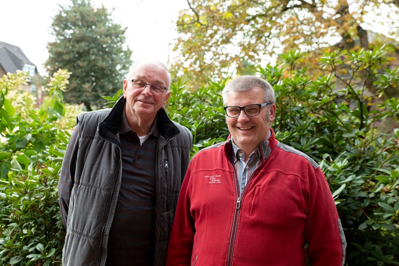 Hermann Gahlen (l.) und Stefan Stets hoffen, das Interesse der jüngeren Generationen zu wecken und den Spaß am gemeinschaftlichen Singen weiterzugeben.
