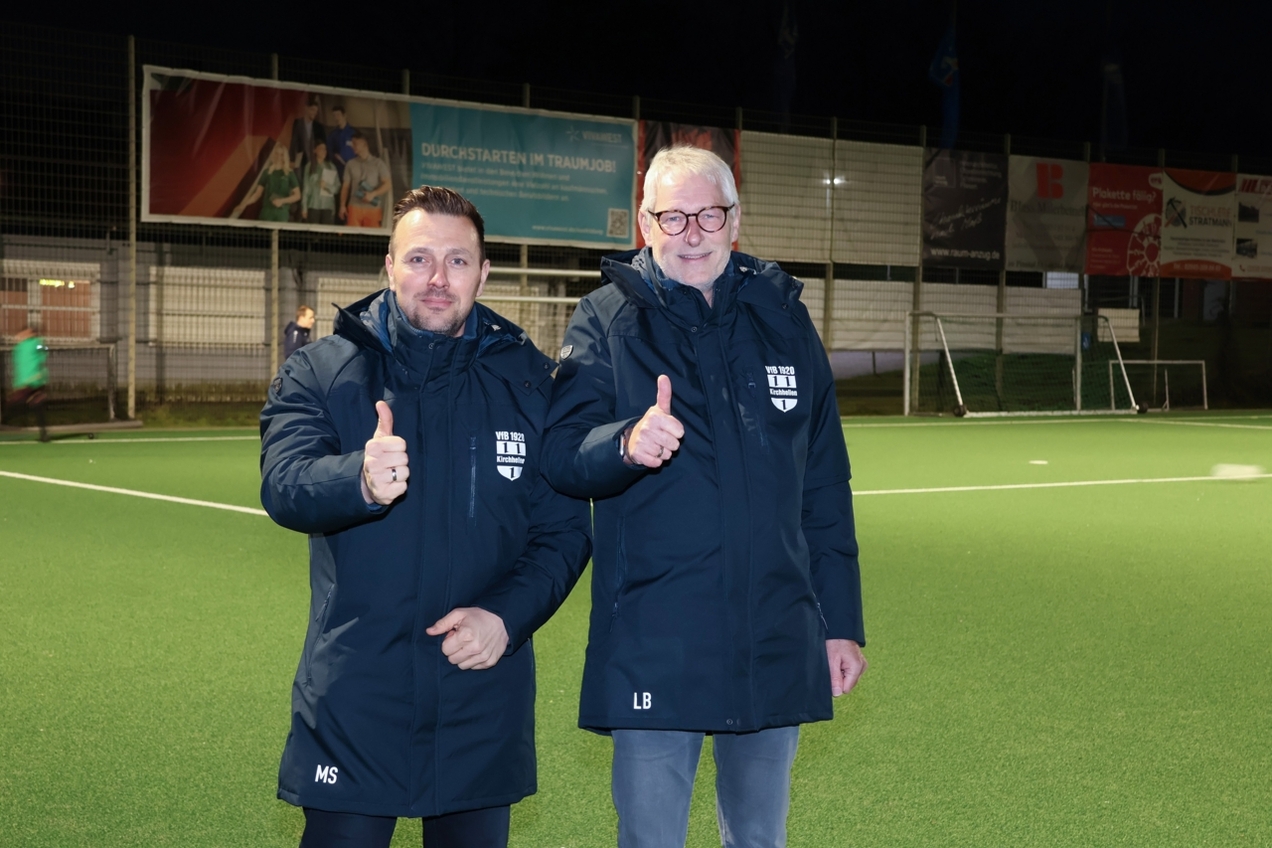 Marco Samland (l.) und Lambert Bergemann vom VfB-Vorstand haben zahlreiche Ideen. Wichtig ist dem Vorstand aber auch, die Mitglieder stets zu integrieren.