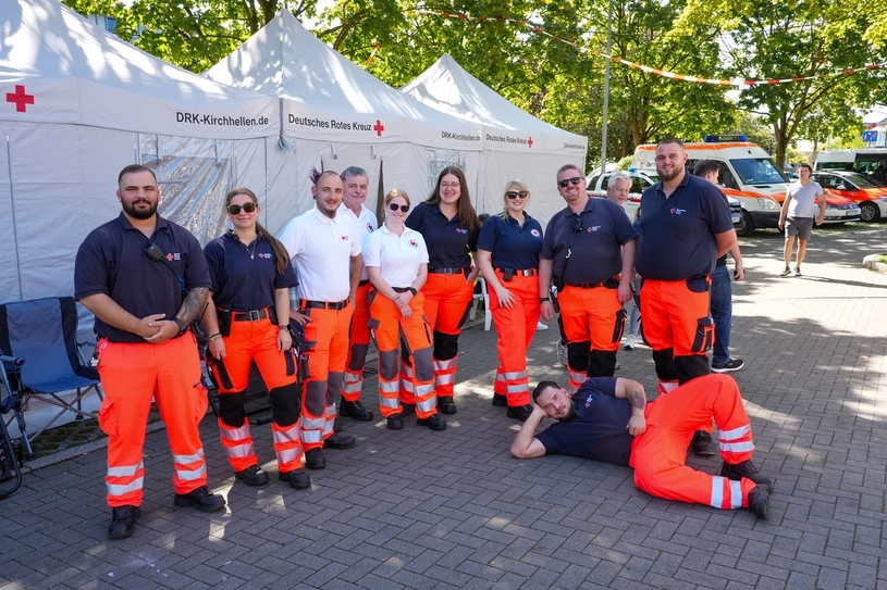 Die Einsatzkräfte des DRK blicken auf ein friedliches Fest zurück.