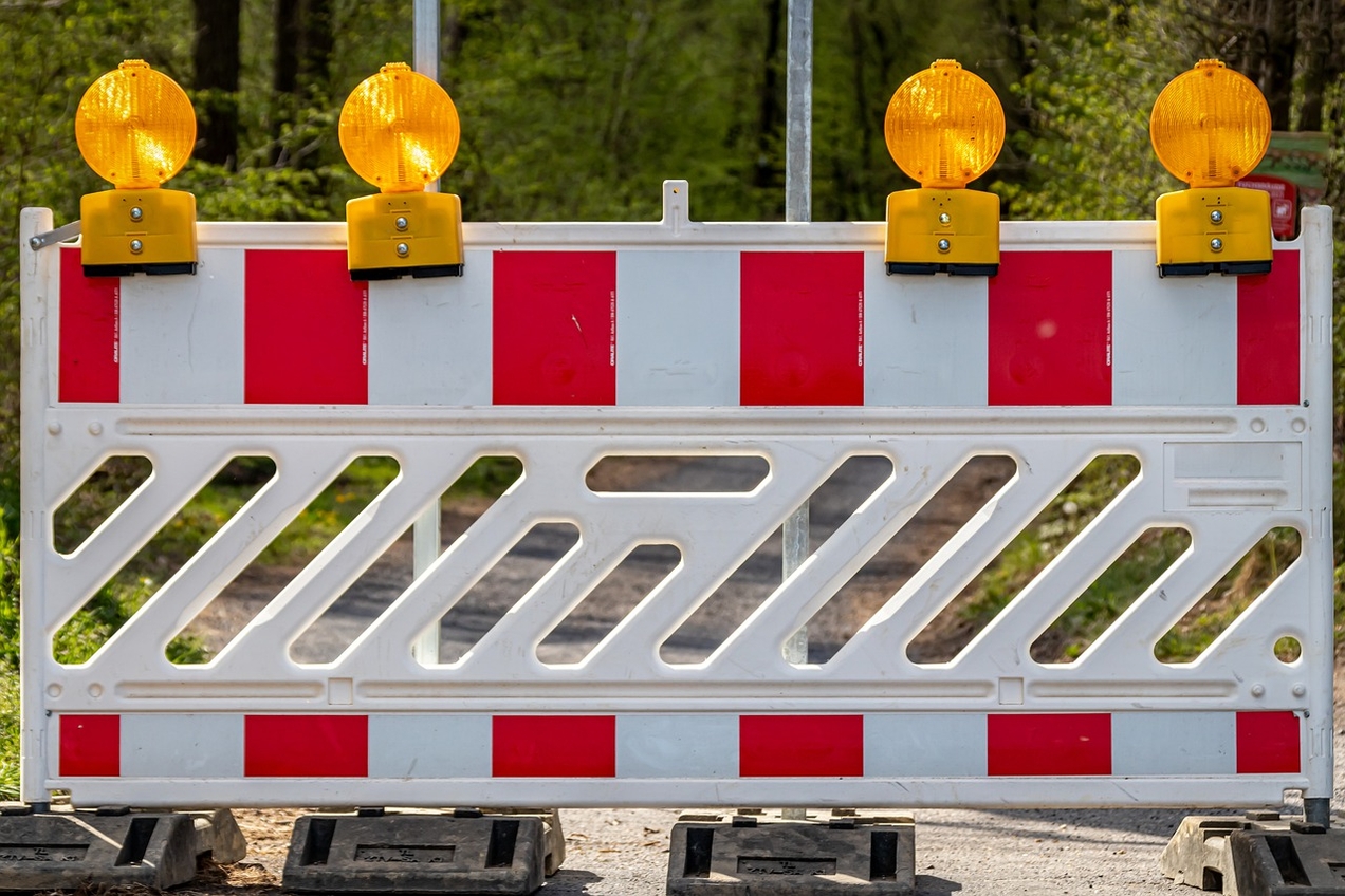 Vollsperrung an der Hackfurthstraße