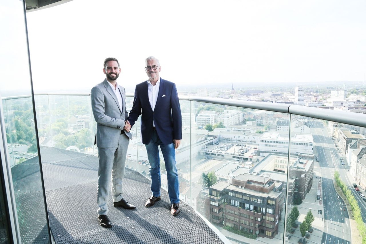 Alfons und Boris Bromkamp arbeiten zusammen in dem Kommunikatitonsunternehmen, das 2012 gegründet wurde